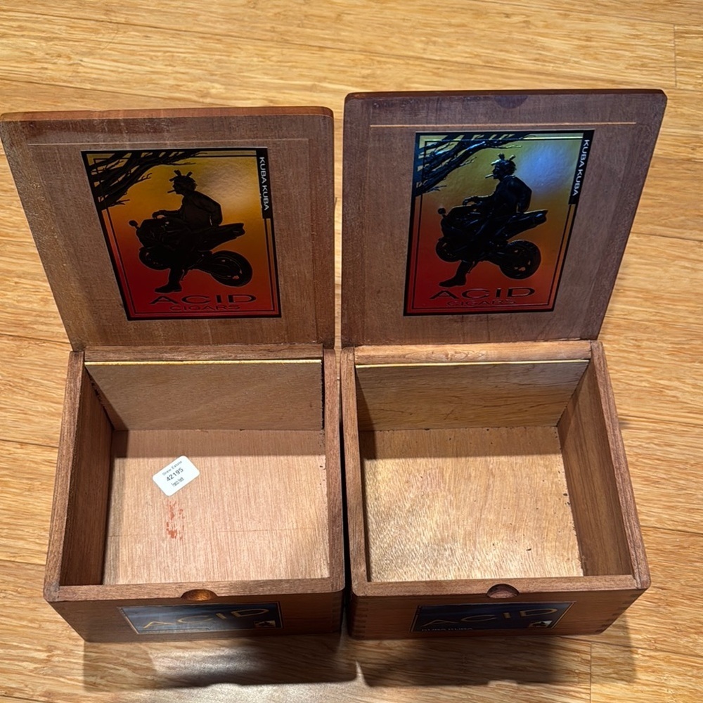 2 Wooden ACID Cigar Boxes - Picture 2 of 3
